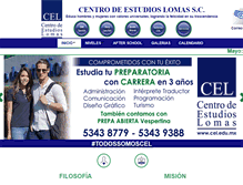 Tablet Screenshot of cel.edu.mx